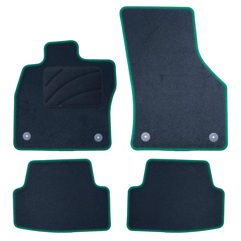 OCC Design - Fußmatten, kompatibel mit Volkswagen Golf VII (2012-2019), Velours/Polypropylen, Original Anker, rutschfeste Rückseite, Fersenkappe, 4 Stück von OCC DESIGN