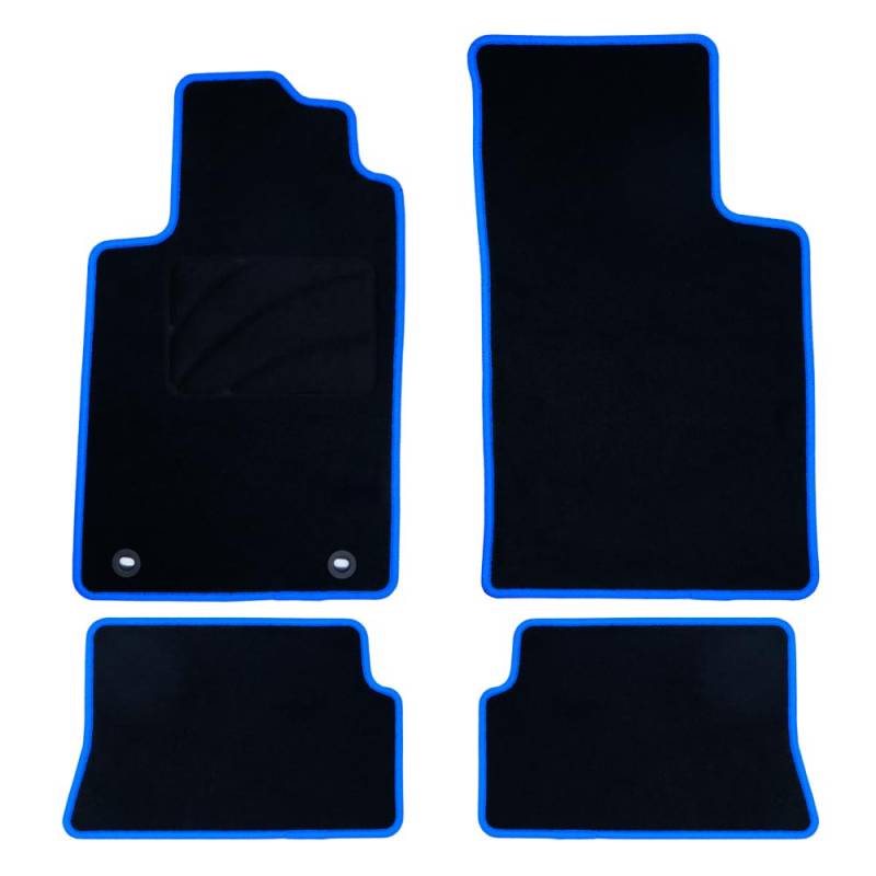 OCCDESIGN Passgenaue Fußmatte, kompatibel mit Renault Megane I Cabrio (1997-2003), 5 Stück, Blau von OCC DESIGN