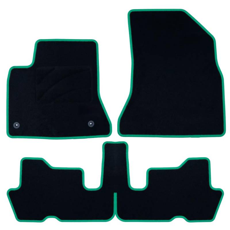 OCC Design - Fußmatten, kompatibel mit Citroen C4 Picasso (2006-2013), Velours/Polypropylen, Original Anker, rutschfester Rücken, Fersenkappe, 4 Stück von OCC DESIGN
