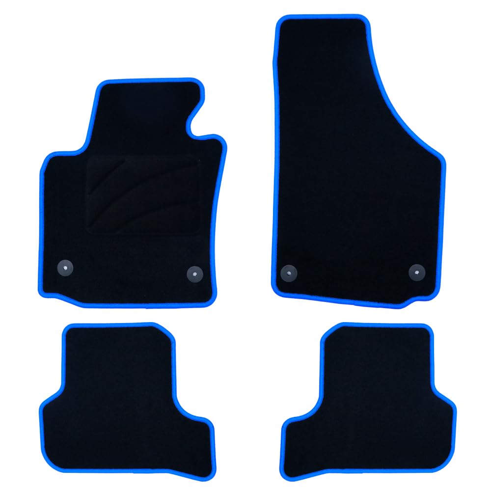 OCC DESIGN - Fußmatten, maßgefertigte Teppiche, kompatibel mit Seat Leon Mk2 (2005-2012), hochwertiger Teppich, Velours/Polypropylen, Original Anker, rutschfeste Rückenlehne, Fersenkappe, 4 Stück von OCC DESIGN