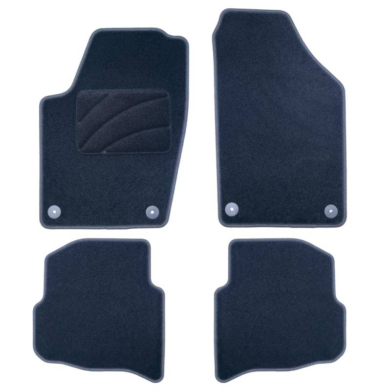 OCCDESIGN Passgenaue Fußmatte, kompatibel mit Volkswagen Polo (2001-2009), 5 Stück, Dunkelgrau von OCC DESIGN
