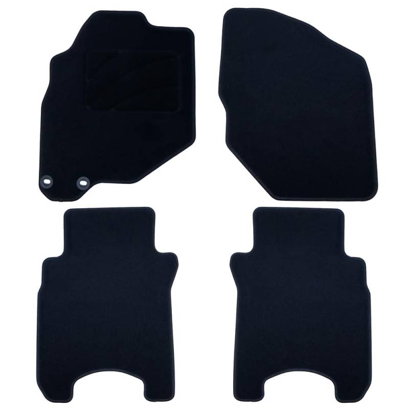 OCC DESIGN - Fußmatten, Custom Teppiche, kompatibel mit Custom Honda JAZZ (2001-2008), hochwertiger Teppich, Velours/Polypropylen, Original Anker, rutschfester Rücken, Fersenkappe, 4 Stück von OCC DESIGN