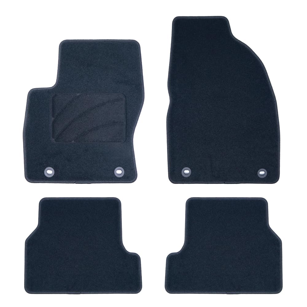 OCC DESIGN - Fußmatten, maßgefertigte Teppiche, kompatibel mit Ford Focus II (2004-2011), hochwertiger Teppich, Velours/Polypropylen, Original Anker, rutschfester Rücken, Fersenkappe, 4 Stück von OCC DESIGN