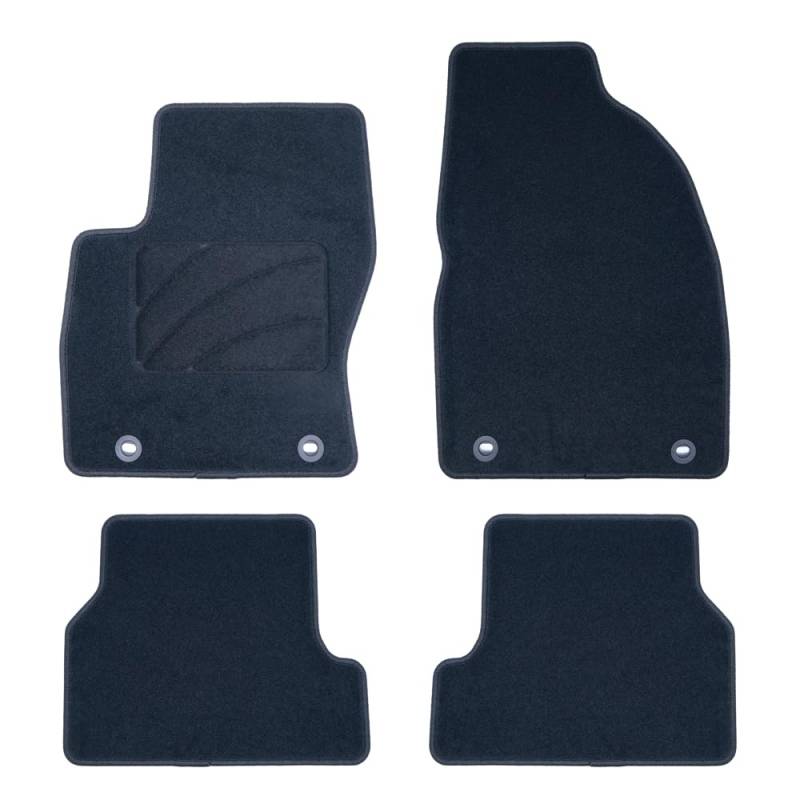 OCC DESIGN - Fußmatten, maßgefertigte Teppiche, kompatibel mit Ford Focus II (2004-2011), hochwertiger Teppich, Velours/Polypropylen, Original Anker, rutschfester Rücken, Fersenkappe, 4 Stück von OCC DESIGN