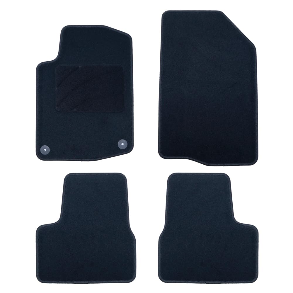 OCC DESIGN - Fußmatten, maßgefertigte Teppiche, kompatibel mit Peugeot 208 (2012-2019), hochwertiger Teppich, Velours/Polypropylen, Original Anker, rutschfester Rücken, Fersenkappe, 4 Stück von OCC DESIGN