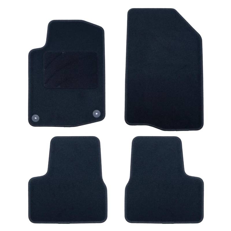 OCC DESIGN - Fußmatten, maßgefertigte Teppiche, kompatibel mit Peugeot 208 (2012-2019), hochwertiger Teppich, Velours/Polypropylen, Original Anker, rutschfester Rücken, Fersenkappe, 4 Stück von OCC DESIGN