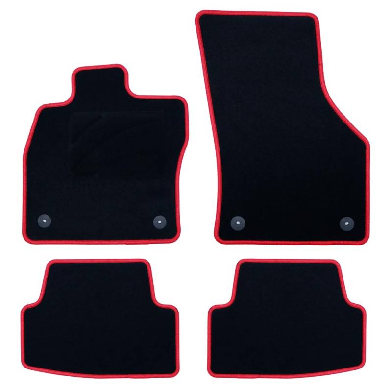 OCC DESIGN - Fußmatten, maßgefertigte Teppiche, kompatibel mit Volkswagen Golf VII (2012-2019), hochwertiger Teppich, Velours/Polypropylen, Original Anker, rutschfester Rücken, Fersenkappe, 4 Stück von OCC DESIGN