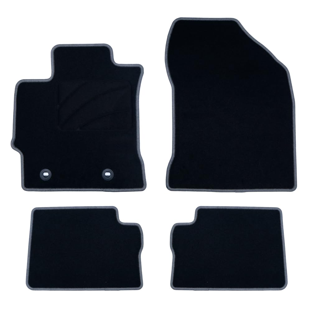 OCC DESIGN - Fußmatten, maßgefertigte Teppiche, kompatibel mit Toyota Auris (2013-HEUTE), hochwertiger Teppich, Velours/Polypropylen, Original Anker, rutschfester Rücken, Fersenkappe, 4 Stück von OCC DESIGN