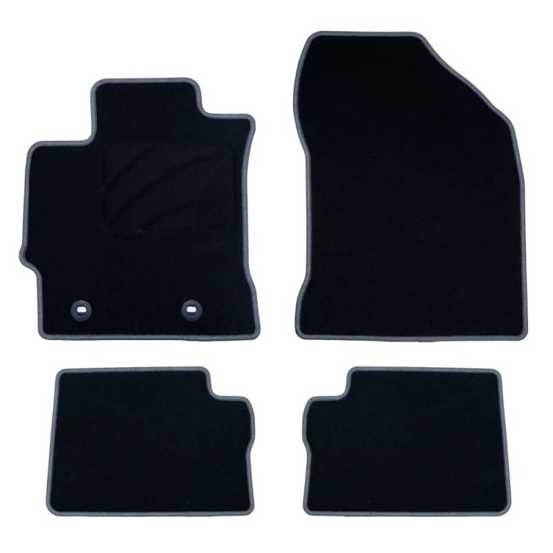 OCC DESIGN - Fußmatten, maßgefertigte Teppiche, kompatibel mit Toyota Auris (2013-HEUTE), hochwertiger Teppich, Velours/Polypropylen, Original Anker, rutschfester Rücken, Fersenkappe, 4 Stück von OCC DESIGN