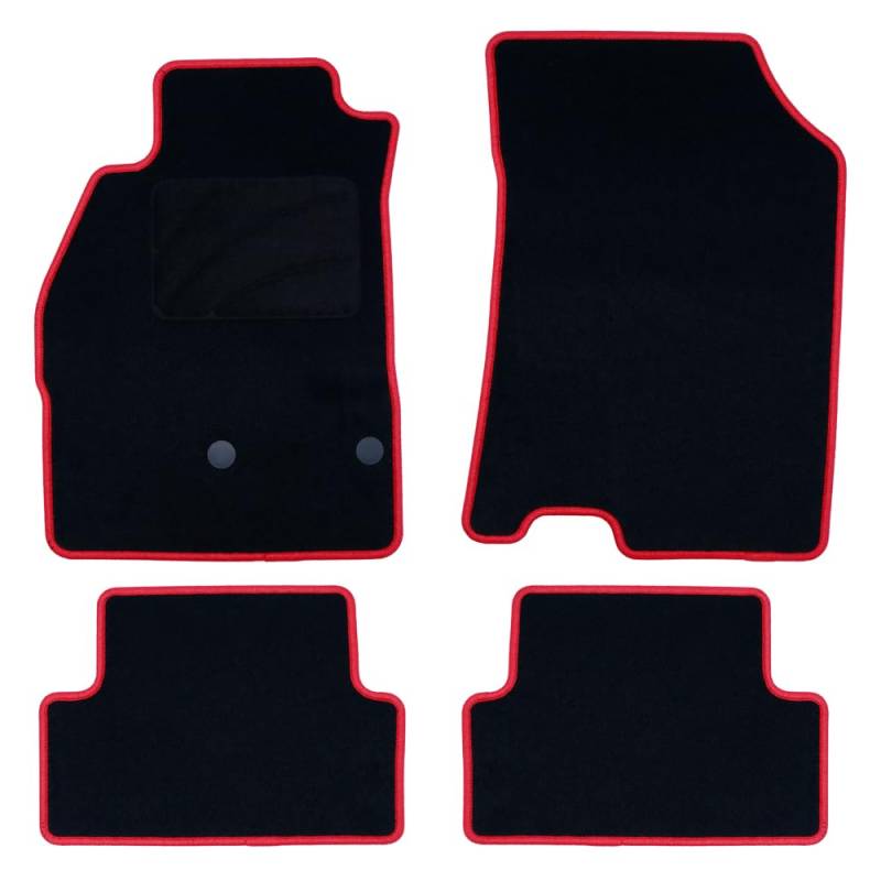 OCC DESIGN - Fußmatten, Sonderanfertigung, passend für Renault Megane III (2009-2016), hochwertiger Teppich, Velours/Polypropylen, Originalverankerung, rutschfest, Absatzpolster, 4 Stück. von OCC DESIGN