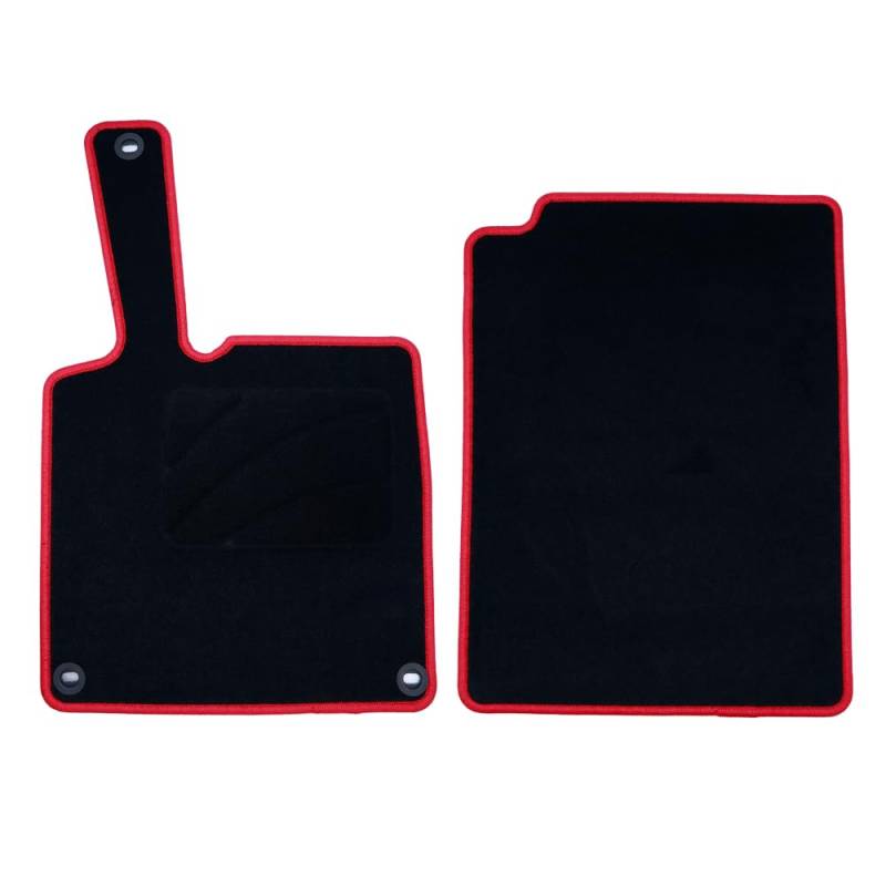OCC DESIGN - Fußmatten, maßgefertigte Teppiche, kompatibel mit Smart For Two (2007-2014), hohe Qualität, Velours/Polypropylen, Original Anker, rutschfester Rücken, Fersenkappe, 2 Stück von OCC DESIGN