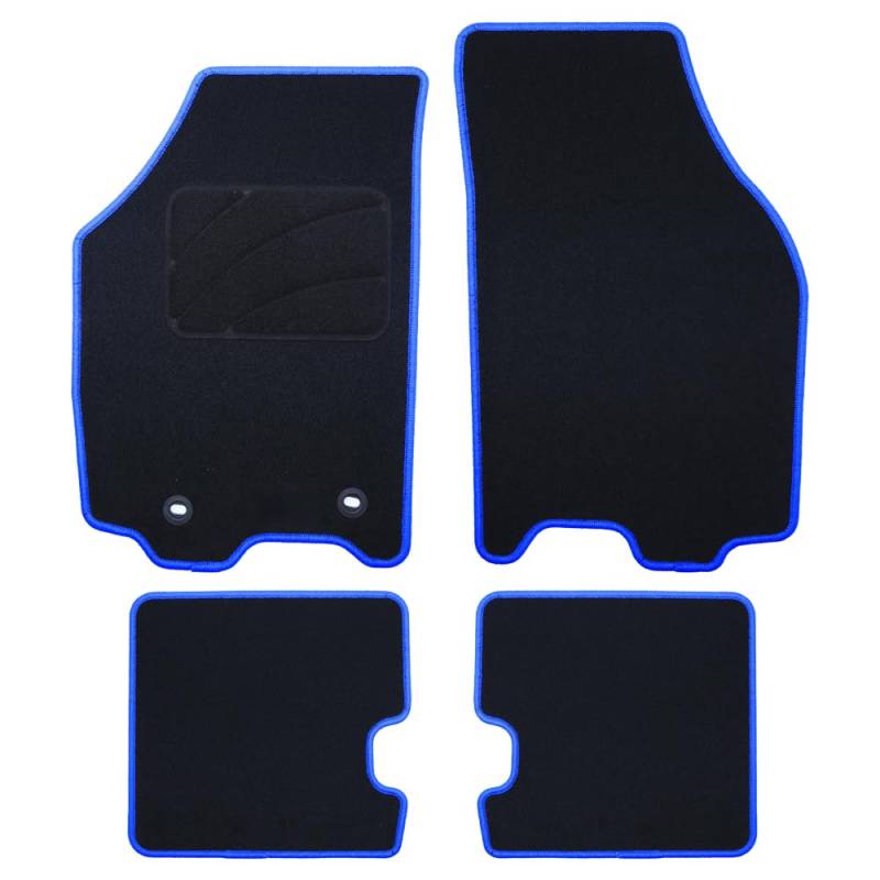 Teppich für Lancia Ypsilon (2006-2011), 5 Stück, Blauer Rand von OCC DESIGN