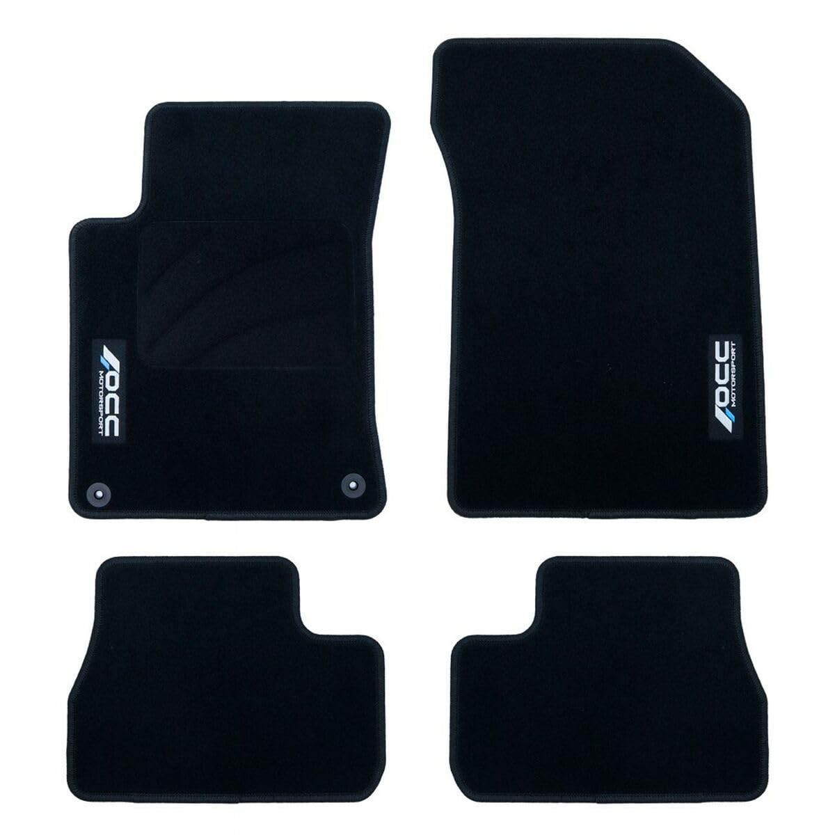OCC Design - Fußmatten, kompatibel mit Citroen C3 (2009-2016), Velours/Polypropylen, Original Anker, rutschfester Rücken, Fersenkappe, 4 Stück von OCC DESIGN