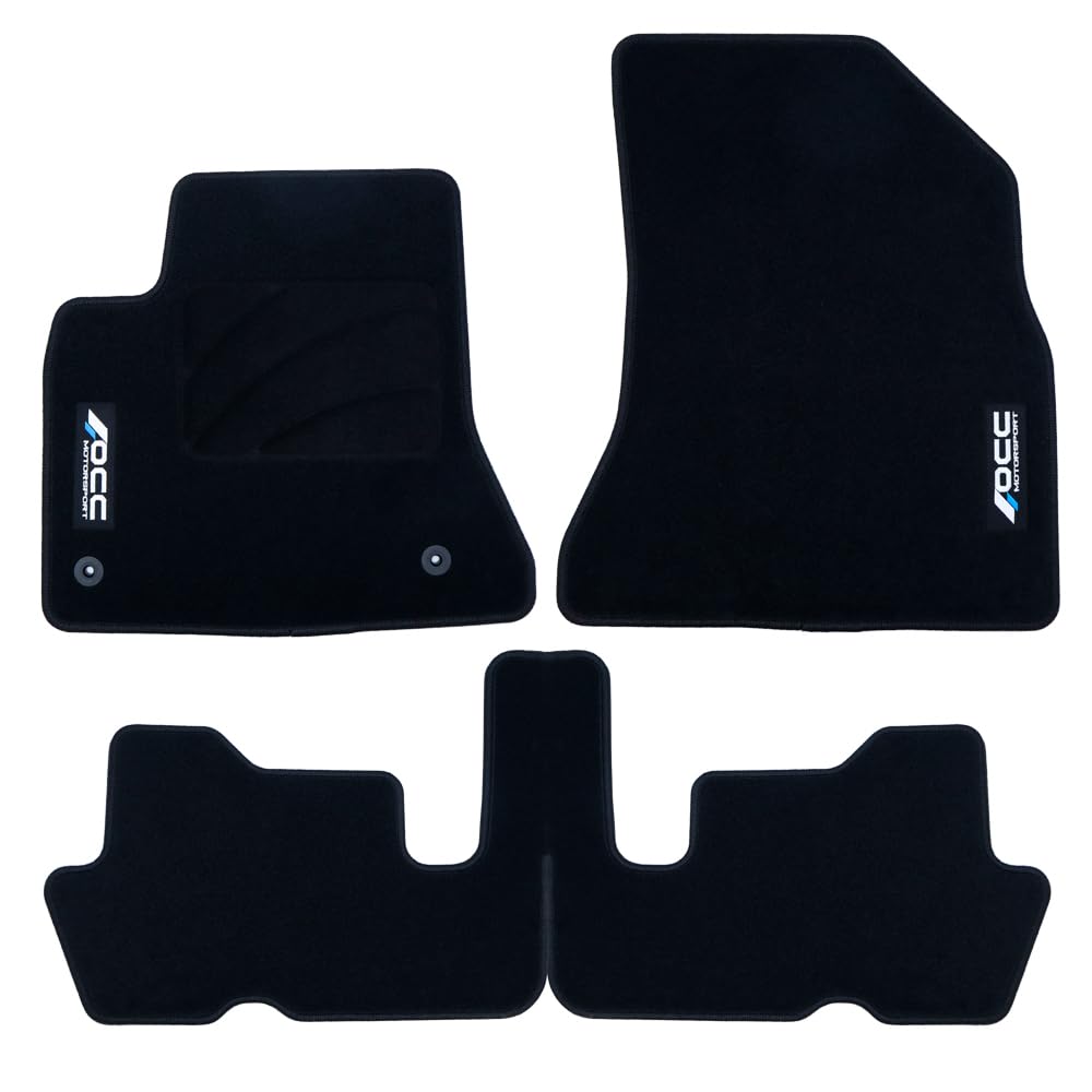 OCC DESIGN - Custom Fußmatten, kompatibel mit Citroen C4 PICASSO (2006-2013), hochwertiger Teppich, Velours/Polypropylen, Original Verankerung, rutschfester Rücken, Fersenkappe, 4 Stück von OCC DESIGN