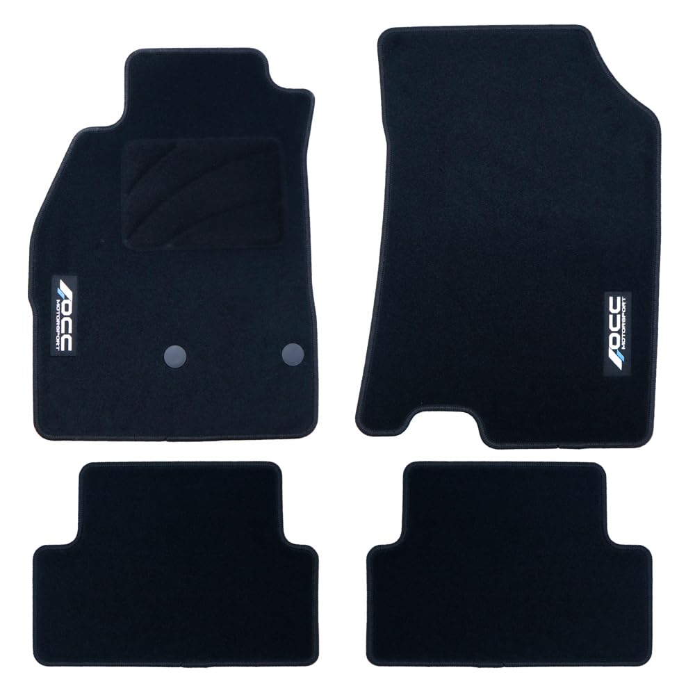 OCC DESIGN - Fußmatten, Sonderanfertigung, passend für Renault Megane III (2009-2016), hochwertiger Teppich, Velours/Polypropylen, Originalverankerung, rutschfest, Absatzpolster, 4 Stück. von OCC DESIGN
