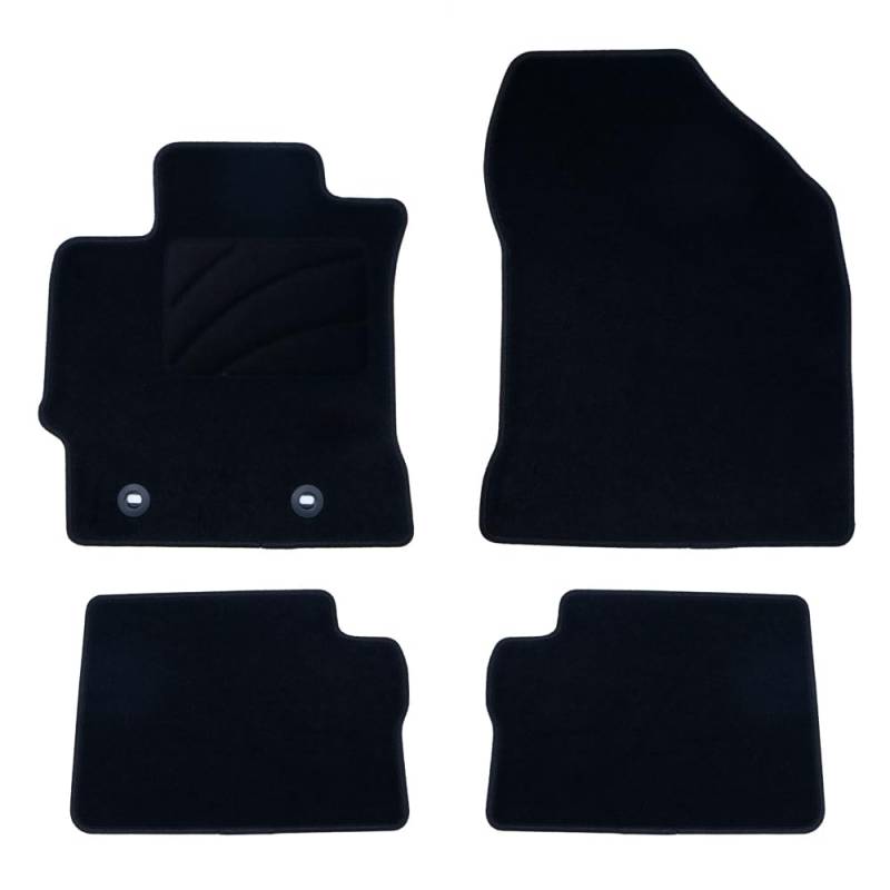 OCC DESIGN - Fußmatten, maßgefertigte Teppiche, kompatibel mit Toyota Auris (2013-heute), hochwertiger Teppich, Velours/Polypropylen, Original Anker, rutschfester Rücken, Fersenkappe, 4 Stück von OCC DESIGN