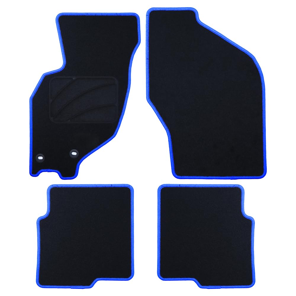 Passgenaue Fußmatte Mitsubishi Spacestar (1991-1998), 5 Stück und 7 Stück, Blauer Rand von OCCDESIGN