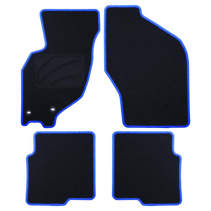 Passgenaue Fußmatte Mitsubishi Spacestar (1991-1998), 5 Stück und 7 Stück, Blauer Rand von OCCDESIGN