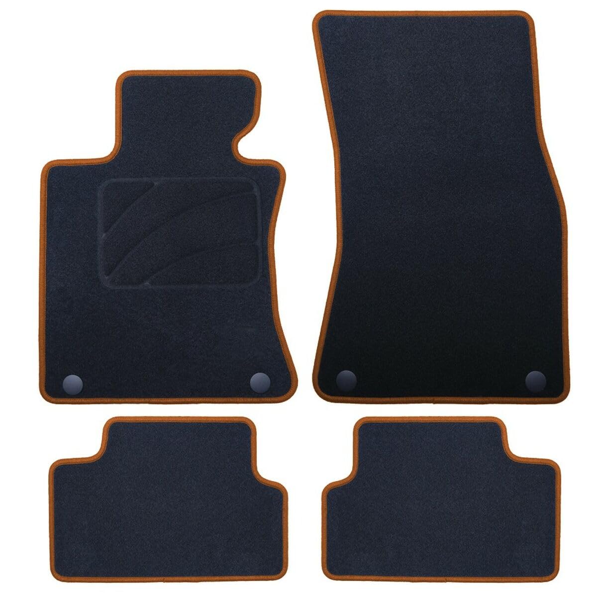 Passgenaue Fußmatte für BMW E64 Serie 6 Cabrio (2003-2011), 5 Stück, gelber Rand von OCCDESIGN