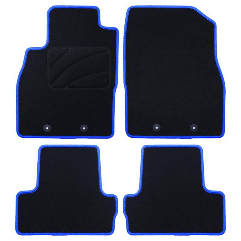 Passgenaue Fußmatte für Opel Ampera (2012-2017), 5 Streifen, Blau von OCCDESIGN