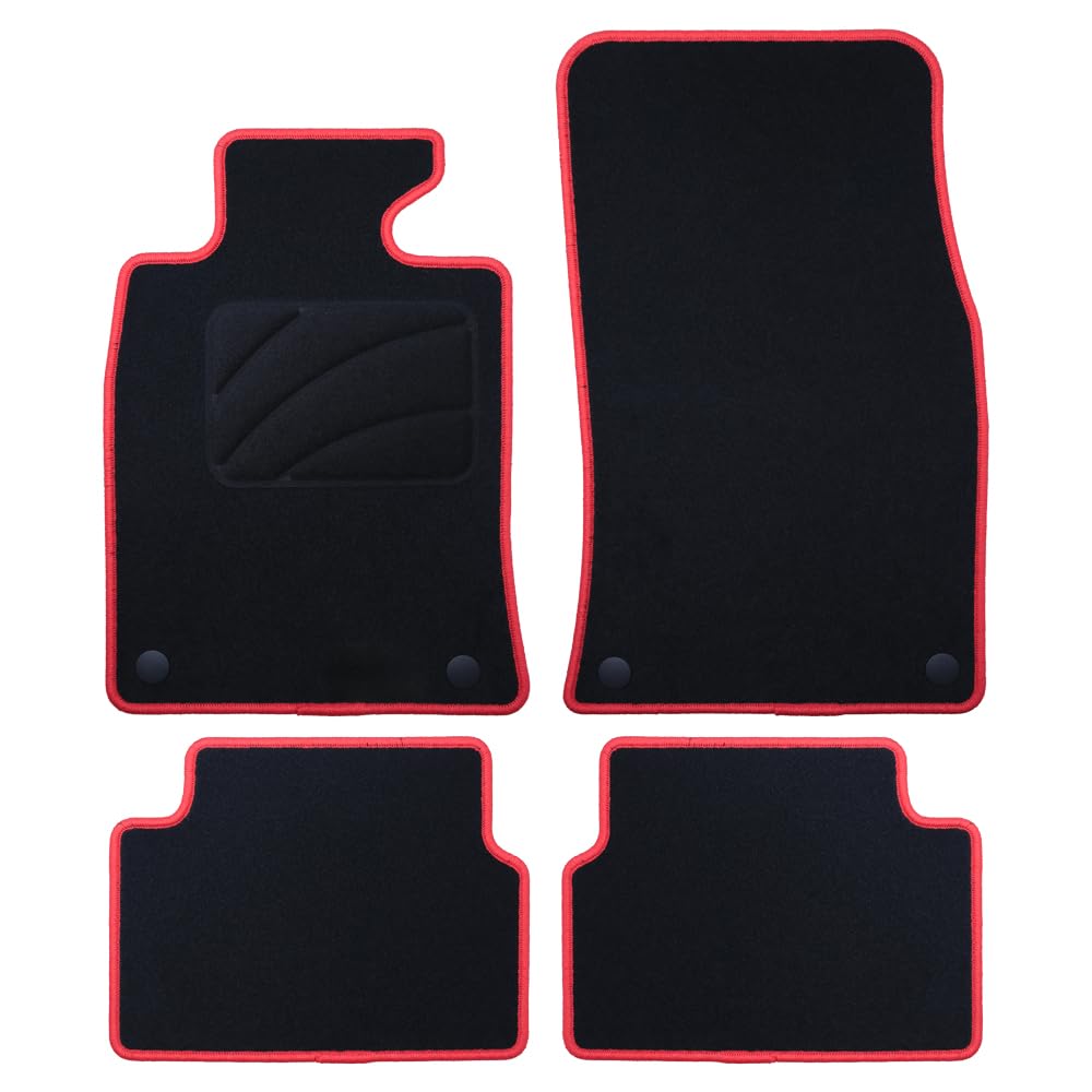 Passgenauer Teppich Mini R55 Clubman (2007-2015), 5 Stück, rote Bordüre von OCCDESIGN