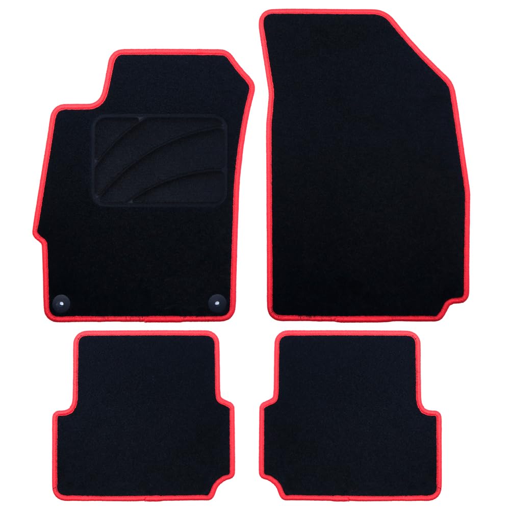 Teppich Chevrolet Aveo (2011-2015), 5 Stück, roter Rand von OCCDESIGN