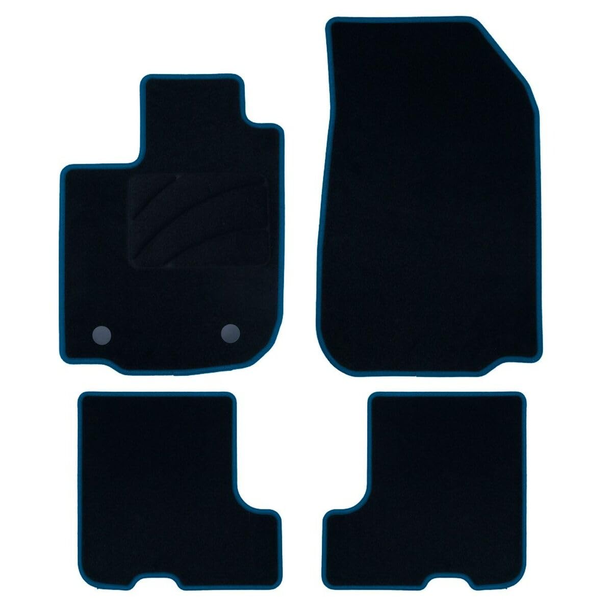 Teppich für Dacia Sandero (2012-2016), 5 Stück, Blauer Rand von OCCDESIGN