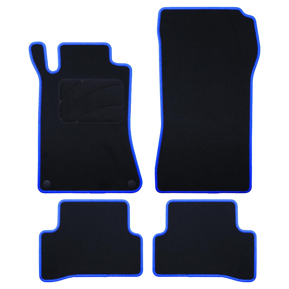 Teppich für Mercedes W203 C-Klasse Sedan-CLC (2000-2007), 5 Stück, Blaue Bordüre von OCCDESIGN