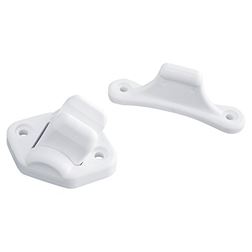 OCS Türfanger Set 2 TLG. Weiss aus Kunststoff 3mm Einlegeplatte und Gelenk für Wohnmobil oder Wohnwagen von OCS