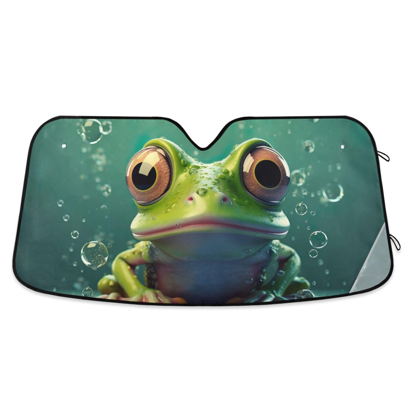 ODAWA Auto Windschutzscheibe Sonnenschutz - Lustig Wasser Frosch Faltbar, Blocks UV Strahlen Frontscheibe ODAWA Auto Windschutzscheibe Sonnenschutz - Lustig Wasser Frosch Faltbar, Blocks UV Strahlen Frontscheibe von ODAWA