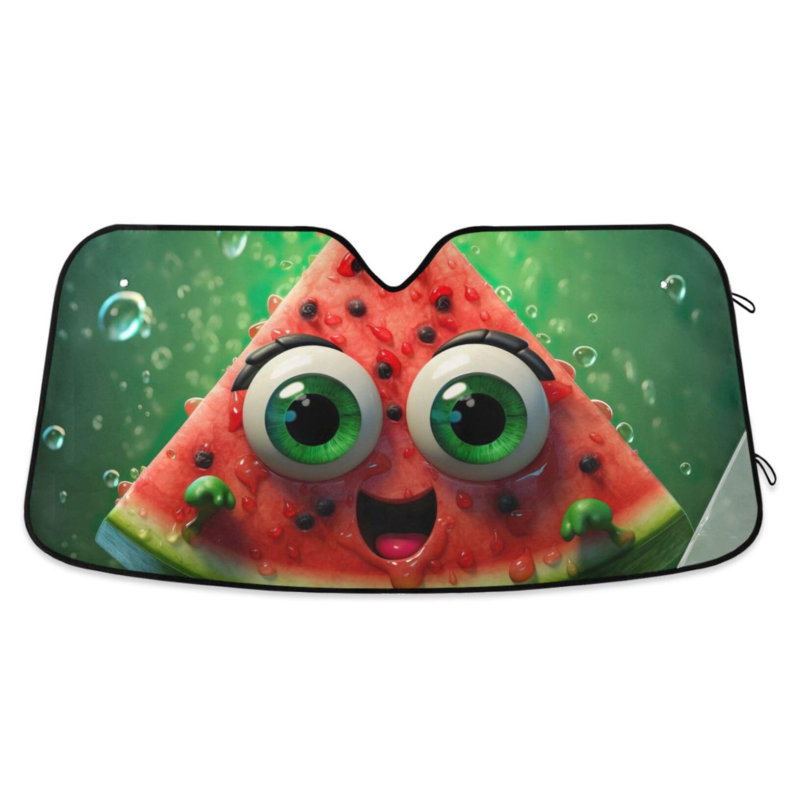 ODAWA Auto Windschutzscheibe Sonnenschutz Sommer Wassermelone Faltbarer Sonnenschutz blockiert UV-Strahlen und schützt Ihr Auto von ODAWA
