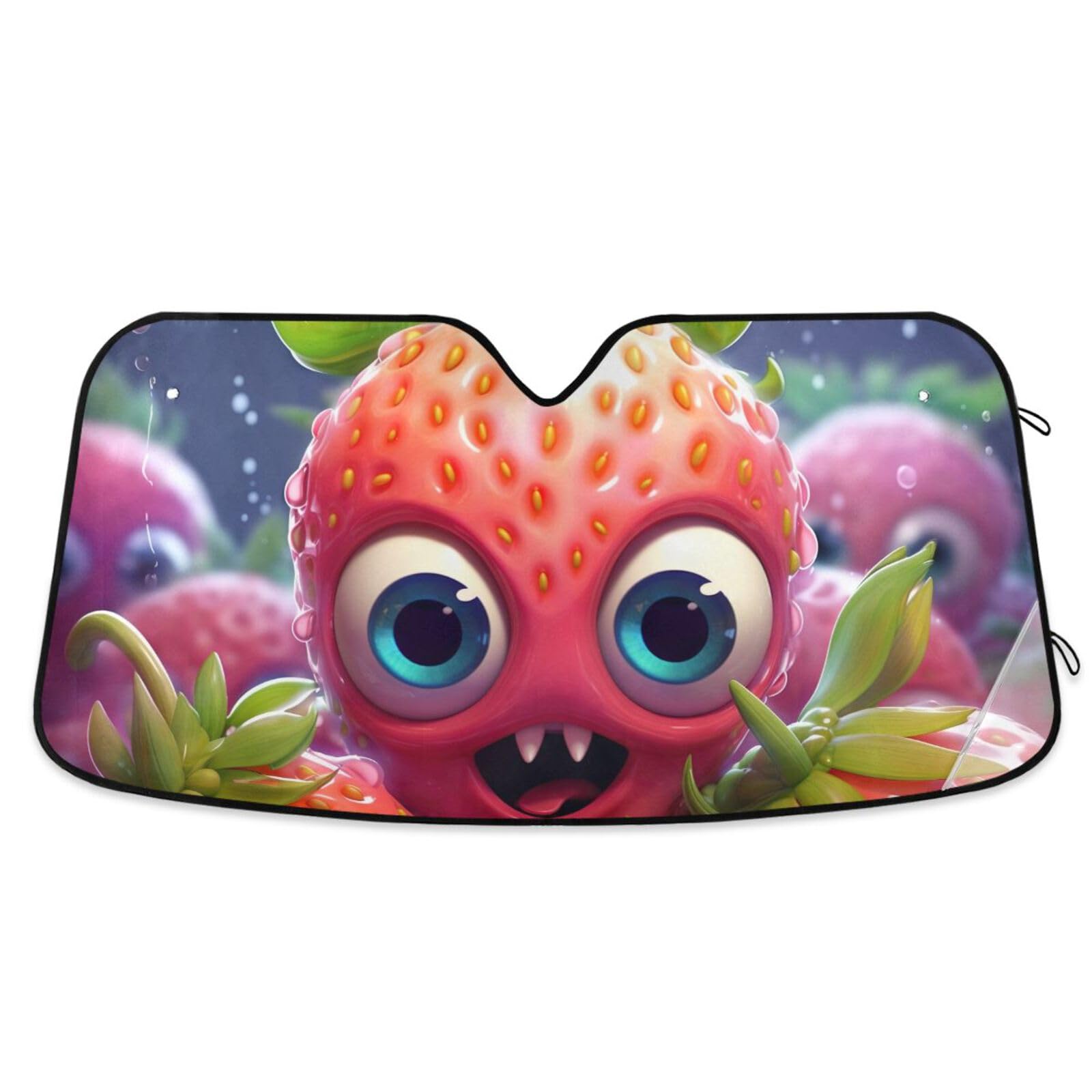 ODAWA Auto Windschutzscheibe Sonnenschutz Erdbeere Pink Faltbar - Blocks UV Strahlen Frontscheibe ODAWA Auto Windschutzscheibe Sonnenschutz Erdbeere Pink Faltbar - Blocks UV Strahlen Frontscheibe von ODAWA