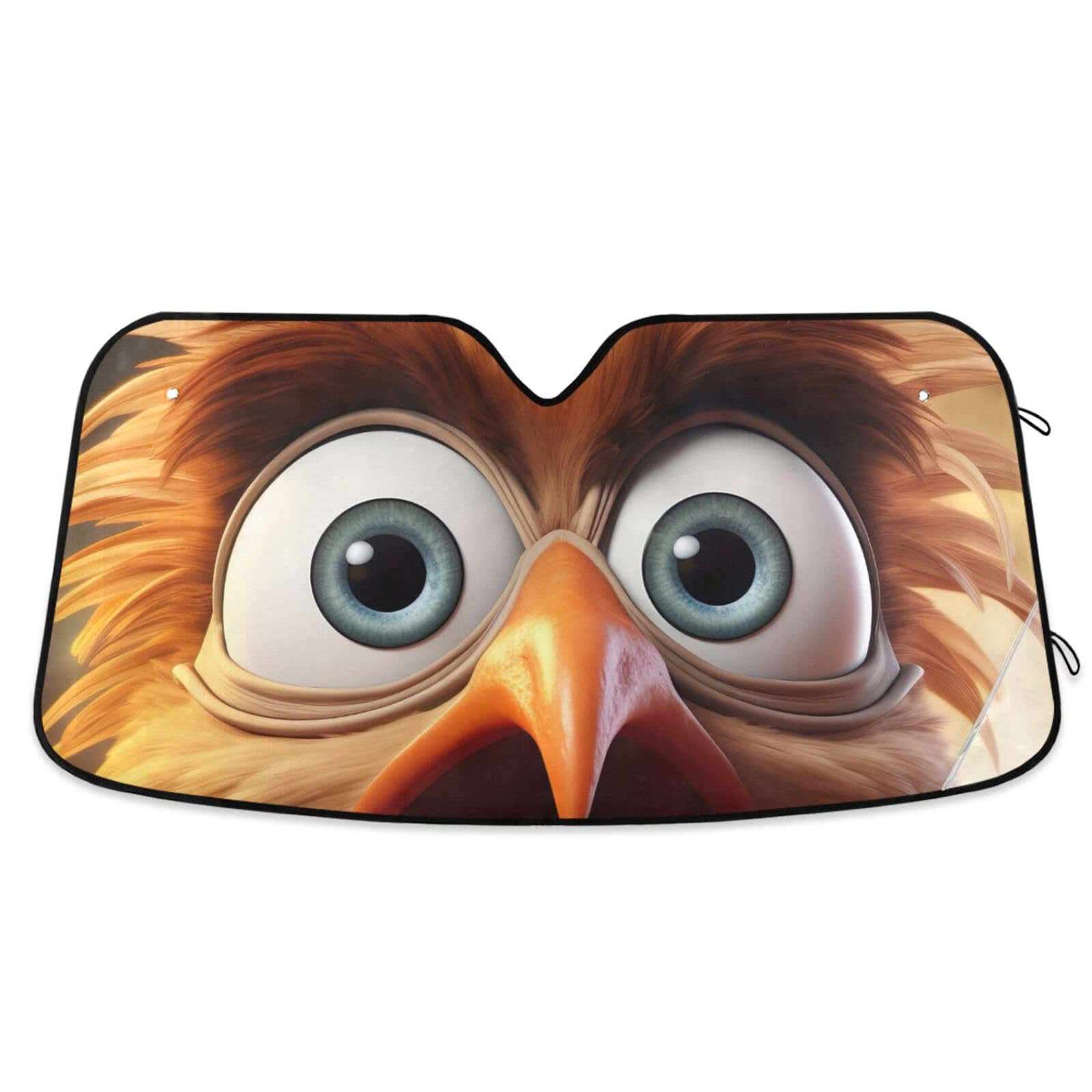 ODAWA Auto Windschutzscheibe Sonnenschutz Huhn mit großen Augen Faltbare Sonnenblende blockiert UV-Strahlen Halten Fahrzeug kühl ODAWA Auto Windschutzscheibe Sonnenschutz Huhn mit großen Augen Faltbare Sonnenblende blockiert UV-Strahlen Halten Fahrzeug kühl von ODAWA