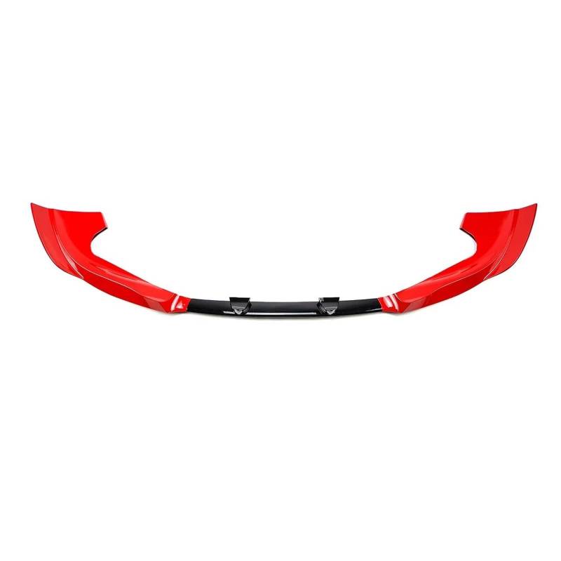 Frontspoiler 3 STÜCKE Auto Frontspoilerlippe Splitter Spoiler Carbon Fiber Style Body Kit Weiß Rot Für Jeep Für Grand Für Cherokee Für SRT 2012-2016 SRT8 Spoilerlippe(Red Black) von ODKBFG