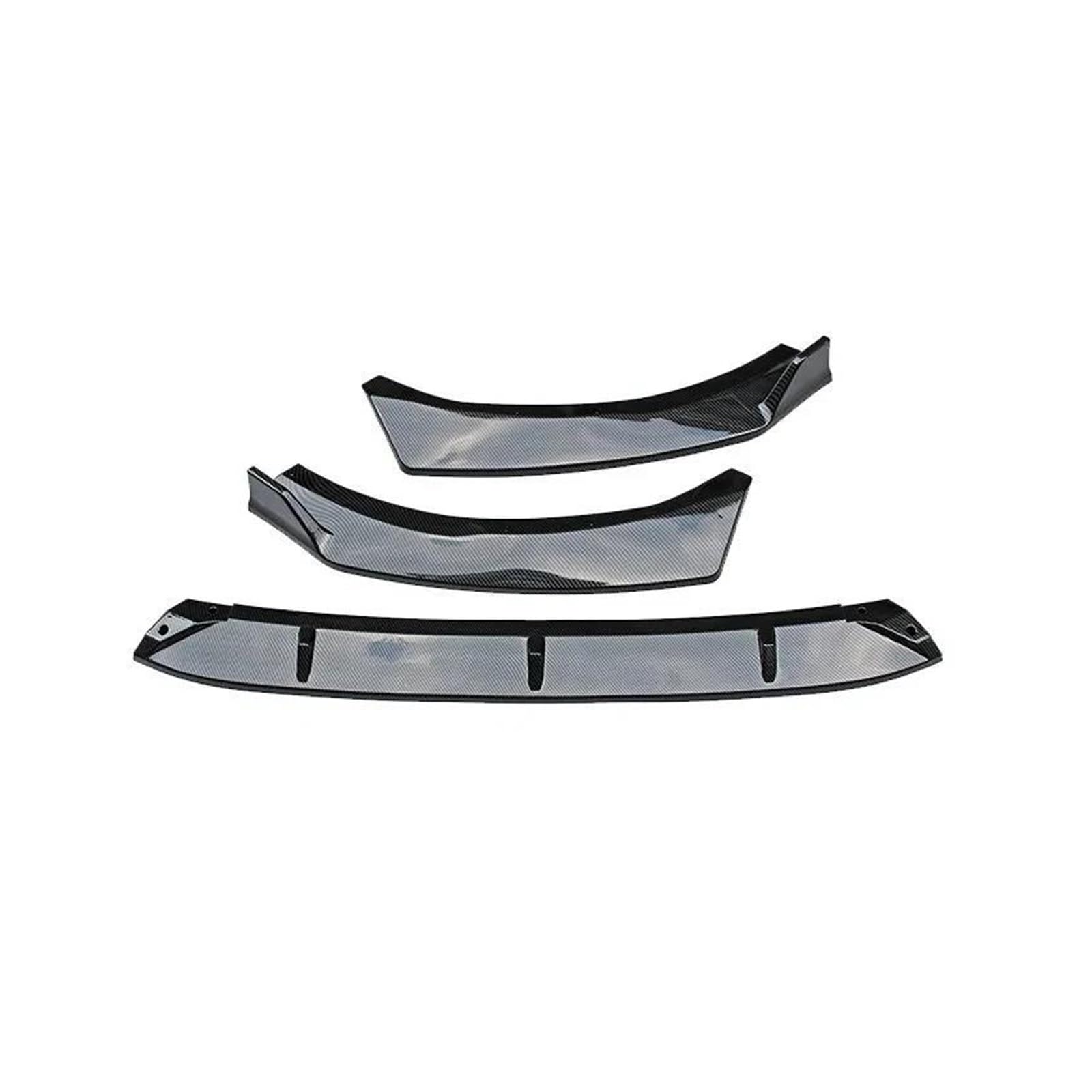 Frontspoiler 3 Stück Für KIA K5 2020-2021 Front Stoßstange Spoiler Trim Lip Front Stoßstange Lip Carbon Faser Look Glänzend Look Spoilerlippe(Carbon Look) von ODKBFG