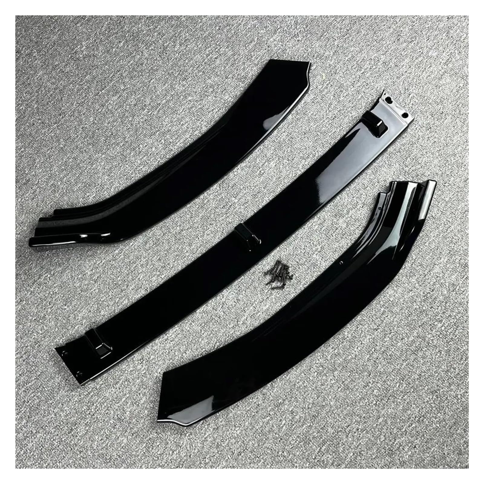 Frontspoiler 3 Stück Für VW Für Golf 7 VII MK7 Für TDI Für TSI Für TGI 2012–2017 Frontstoßstange Splitter Lippendiffusor Spoiler Schutzabdeckung Deflektorlippen Spoilerlippe(Glossy Black) von ODKBFG