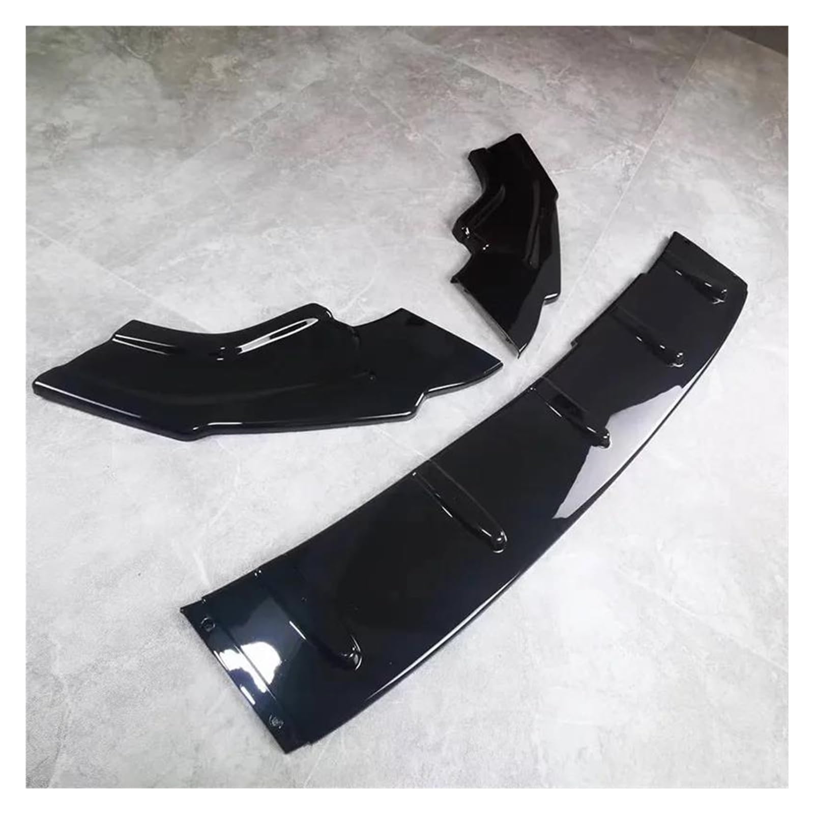 Frontspoiler 3 Stücke Auto CS Frontschutzbügel Für VW Für Golf Mk7 Mk7.5 Für Golf 7 Für Golf 7,5 Für GTI Für GTD Für GTE R Für Line Auto Frontspoilerlippe Spoilerlippe(Glossy Black) von ODKBFG