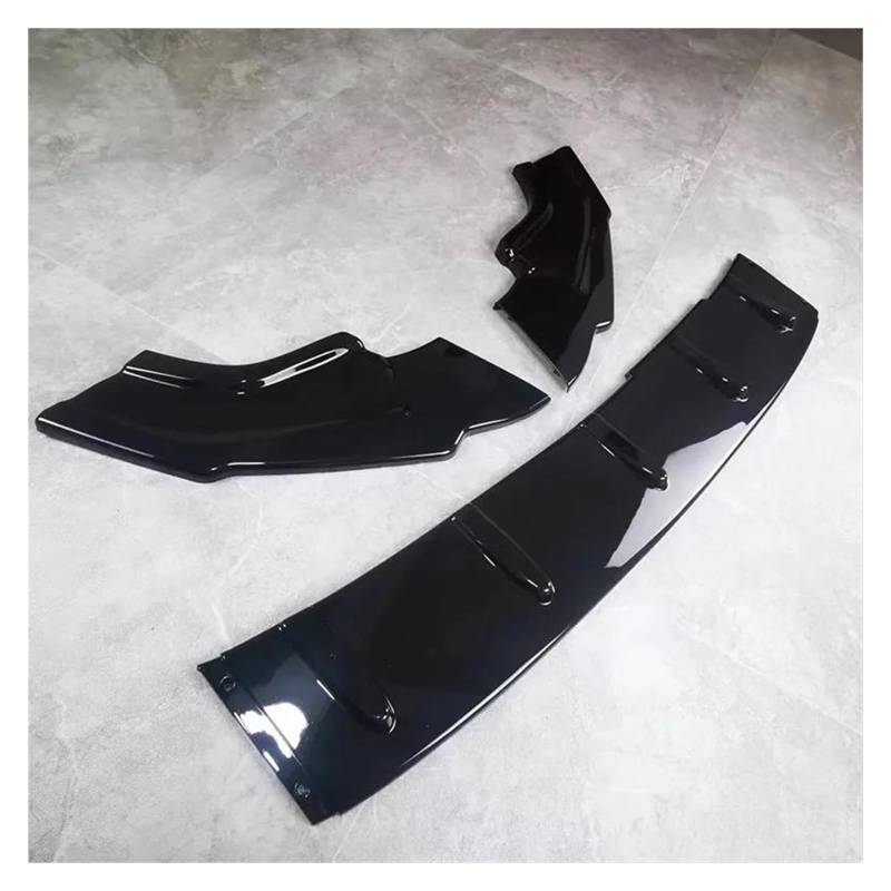 Frontspoiler 3 Stücke Auto CS Frontschutzbügel Für VW Für Golf Mk7 Mk7.5 Für Golf 7 Für Golf 7,5 Für GTI Für GTD Für GTE R Für Line Auto Frontspoilerlippe Spoilerlippe(Glossy Black) von ODKBFG