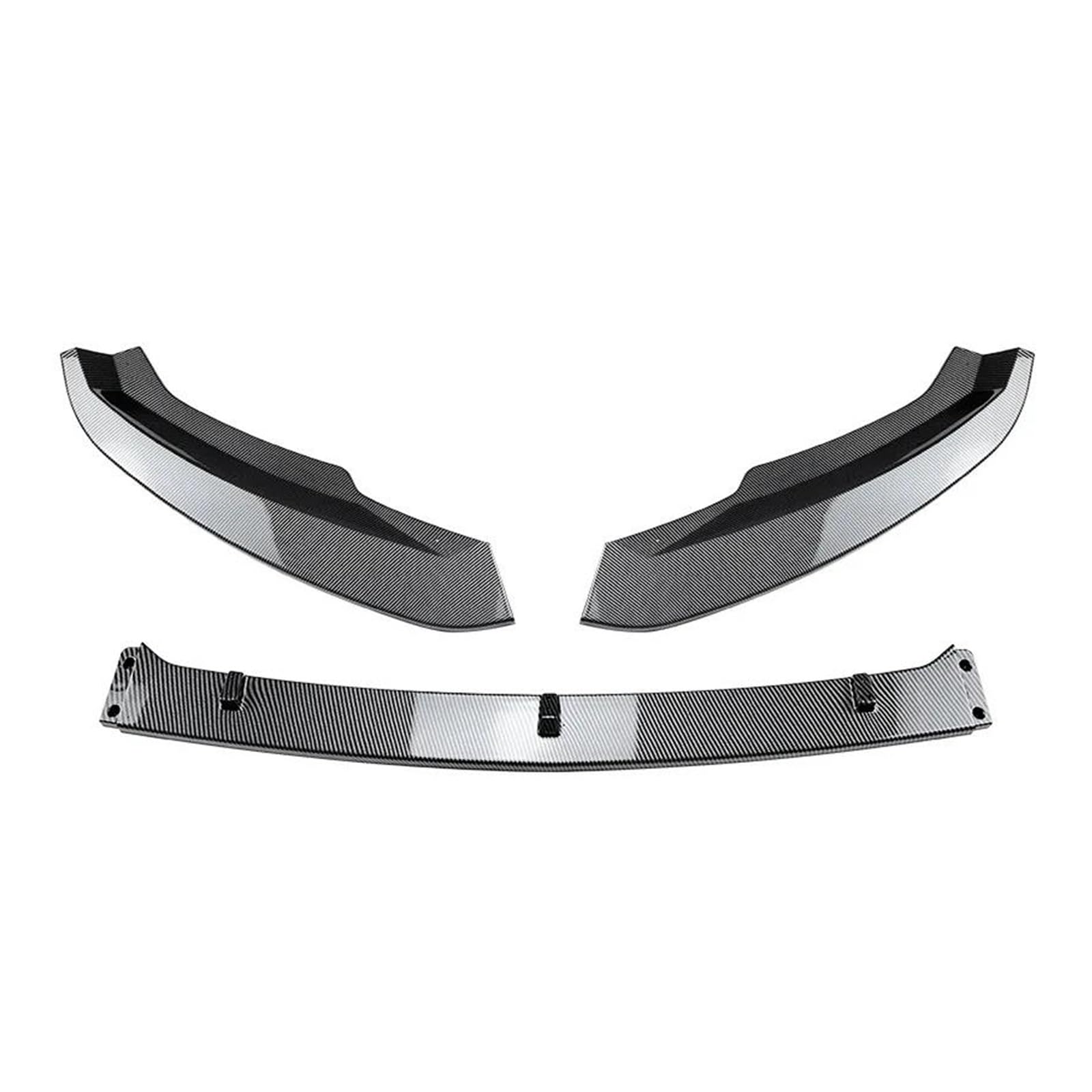 Frontspoiler 3 Stücke Auto Front Lip Splitter Diffusor Körper Kit Spoiler Stoßstange Schutz Glanz Schwarz Zubehör Für Skoda Für Superb B8 2016-2018 Spoilerlippe(Carbon Look) von ODKBFG
