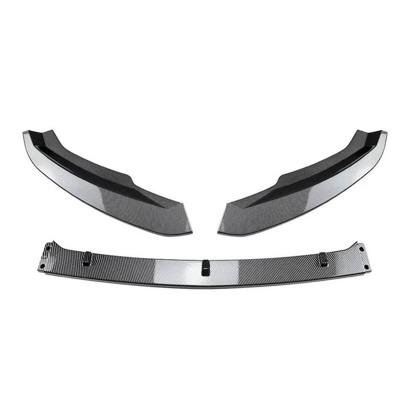 Frontspoiler 3 Stücke Auto Front Lip Splitter Diffusor Körper Kit Spoiler Stoßstange Schutz Glanz Schwarz Zubehör Für Skoda Für Superb B8 2016-2018 Spoilerlippe(Carbon Look) von ODKBFG