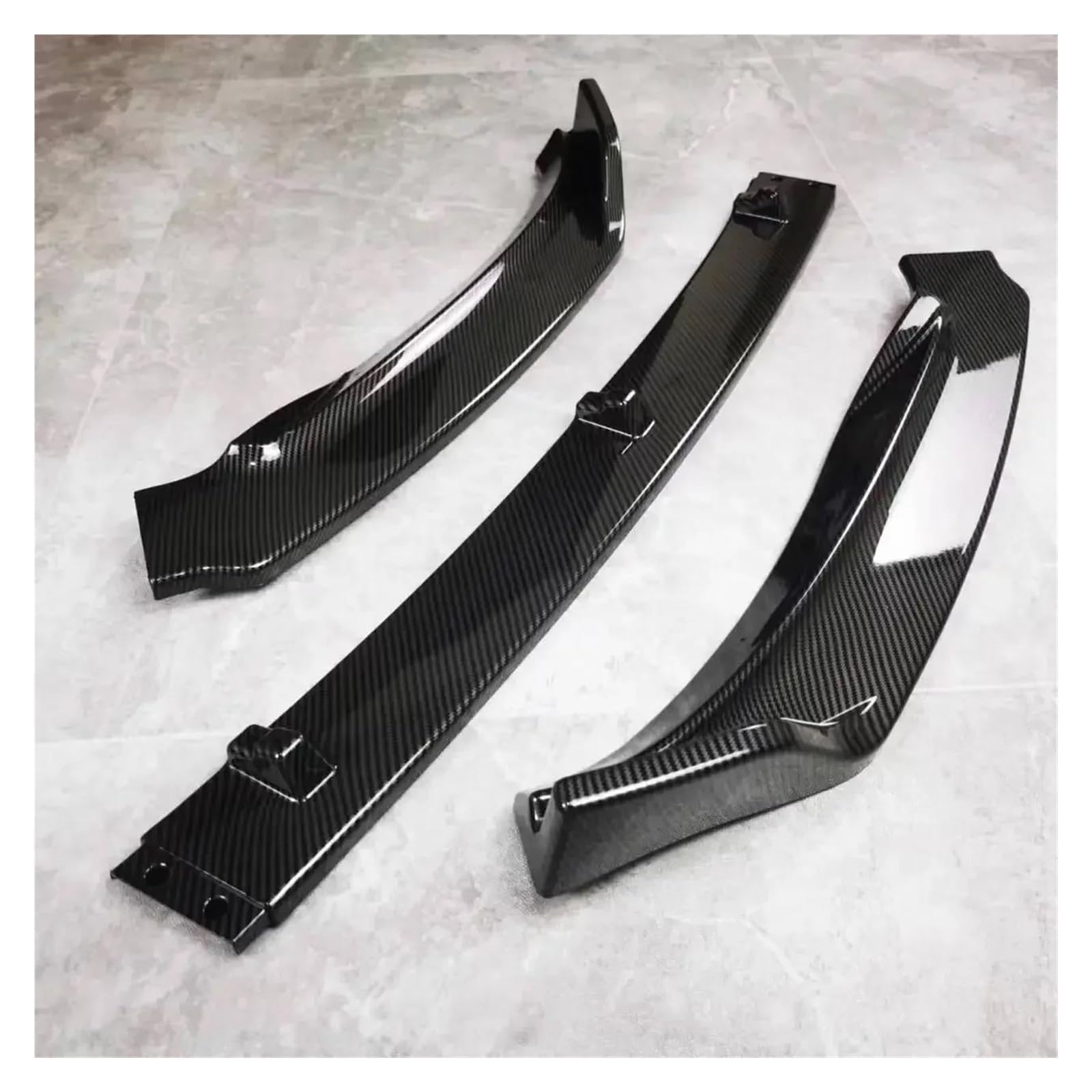 Frontspoiler 3 Stücke Für VW Für Passat B8 2014-2019 Auto Vorderen Stoßfänger Lip Spoiler Limousine Stoßstange Lip Guards Abdeckung Front Lip Cap Spoiler Bodykit Spoilerlippe(Carbon Look) von ODKBFG