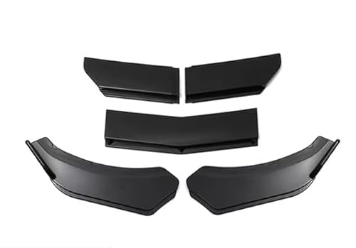 Frontspoiler 4/5 STÜCKE Universal Auto Front Blade Stoßstange Lip Body Kit Spoiler Splitter Stoßstange Canard Lip Splitter Für Etc. Kohlefaser Spoilerlippe(5Pcs Bright Black B) von ODKBFG