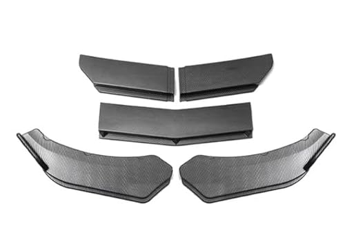 Frontspoiler 4/5 STÜCKE Universal Auto Front Blade Stoßstange Lip Body Kit Spoiler Splitter Stoßstange Canard Lip Splitter Für Etc. Kohlefaser Spoilerlippe(5Pcs Carbon Fiber B) von ODKBFG