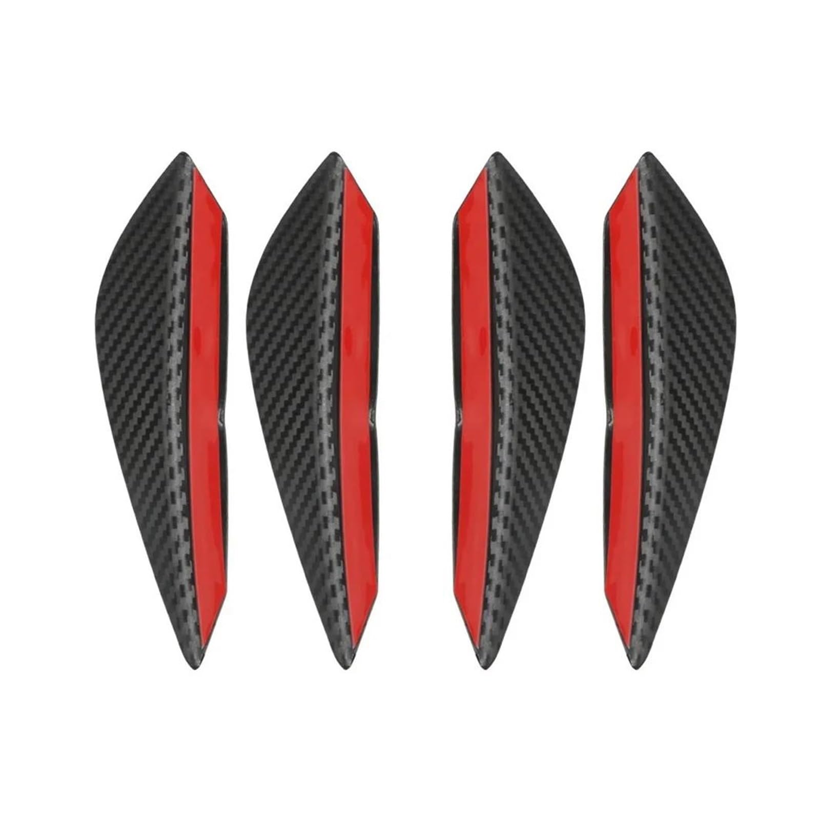 Frontspoiler 4/6 Stücke Auto Tuning Canard Decor Universal Front Stoßstange Lip Dekoration Diffusor Splitter Flossen Körper Spoiler Canards Valence Chin Spoilerlippe(4PCS Carbon Fiber) von ODKBFG