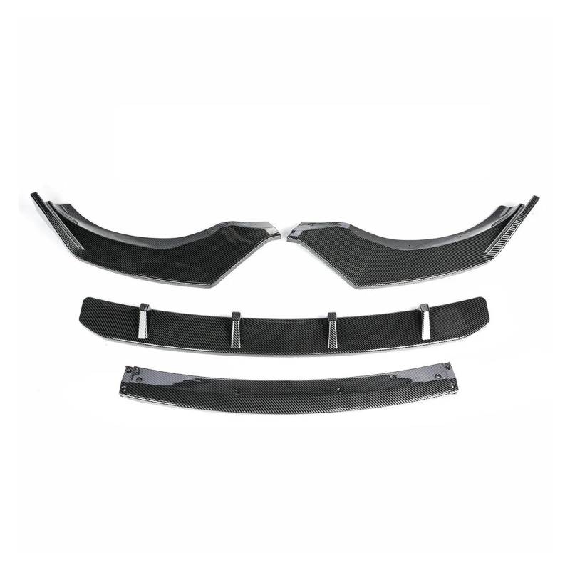 Frontspoiler 4 STÜCKE Für X3 X4 G01 G02 2018-2021 Auto Frontstoßstange Splitter Lip Diffusor Spoiler Schutzabdeckung Schutz Deflektorlippen Spoilerlippe(Kohlefaser-Optik) von ODKBFG