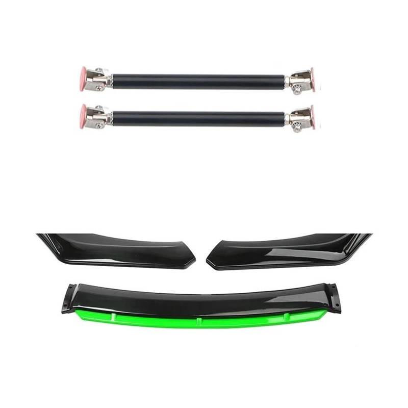 Frontspoiler 4 STÜCKE Universal Auto Frontstoßstange Lip Body Kit Spoiler Splitter Diffusor Weiß Carbon Fiber Splitter ABS Kunststoff Autozubehör Spoilerlippe(15cm Black 2) von ODKBFG