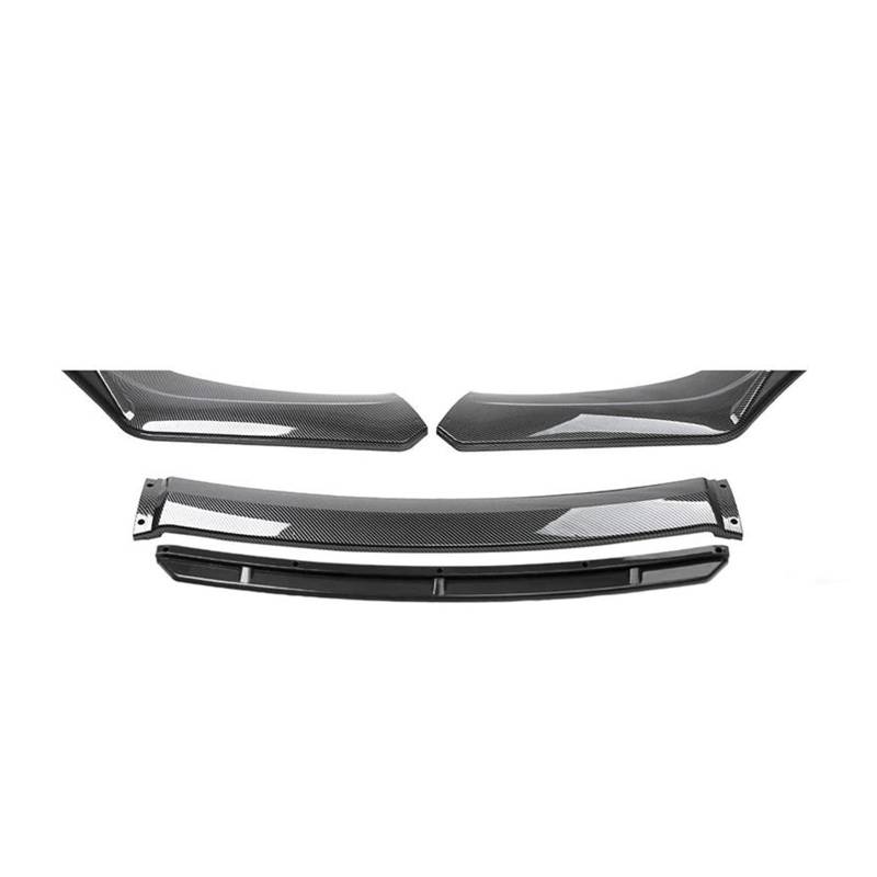 Frontspoiler 4 STÜCKE Universal Auto Frontstoßstange Lip Body Kit Spoiler Splitter Diffusor Weiß Carbon Fiber Splitter ABS Kunststoff Autozubehör Spoilerlippe(Carbon and Black) von ODKBFG
