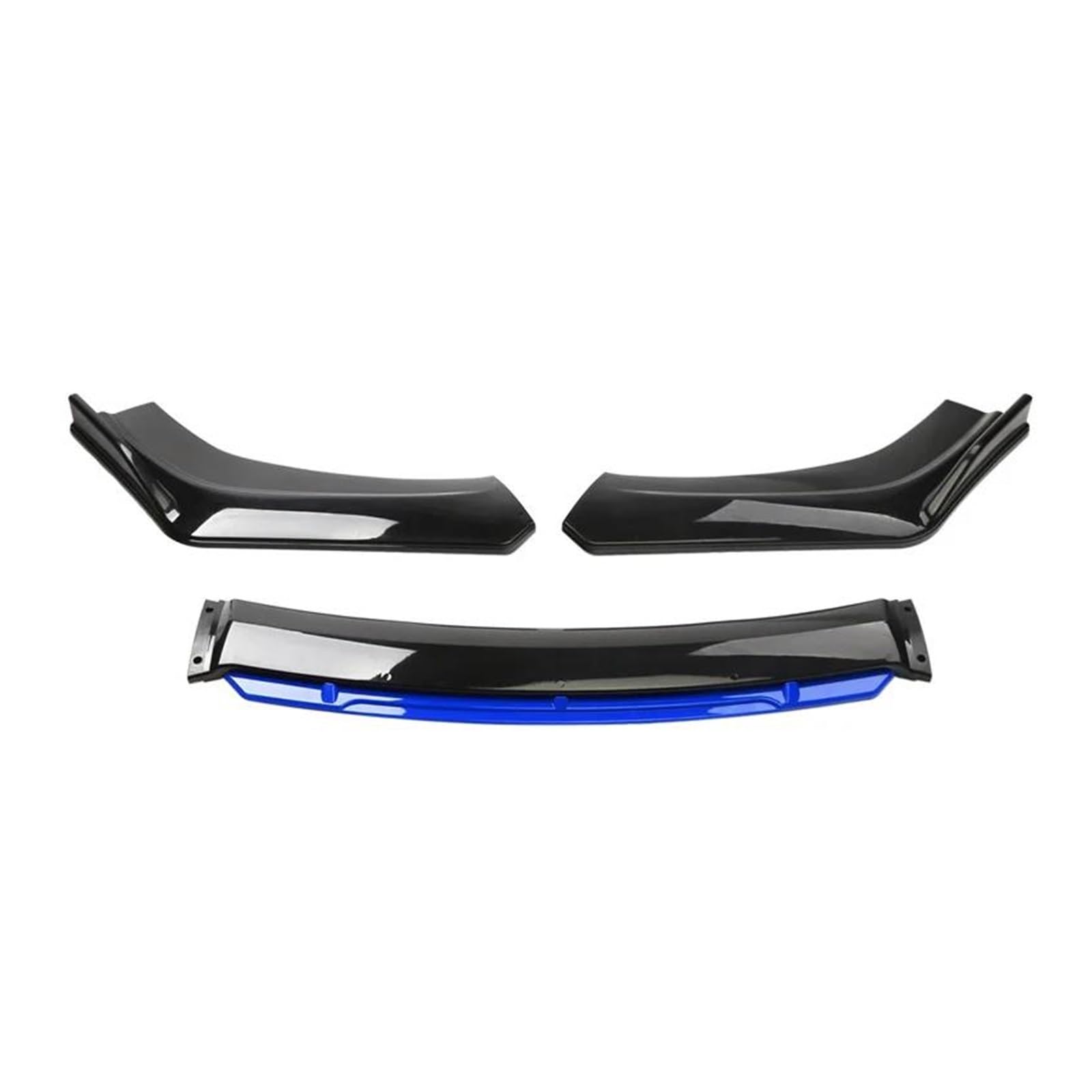 Frontspoiler 4 STÜCKE Universal Auto Frontstoßstange Lip Body Kit Vorne Unten Kinn Stoßstange Abdeckung Lippe Frontspoiler Spoiler Canard Splitter Diffusor Spoilerlippe(Black with Blue) von ODKBFG