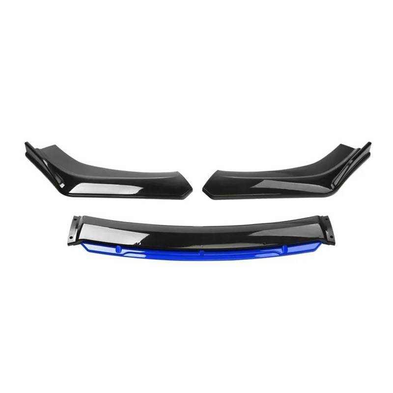 Frontspoiler 4 STÜCKE Universal Auto Frontstoßstange Lip Body Kit Vorne Unten Kinn Stoßstange Abdeckung Lippe Frontspoiler Spoiler Canard Splitter Diffusor Spoilerlippe(Black with Blue) von ODKBFG