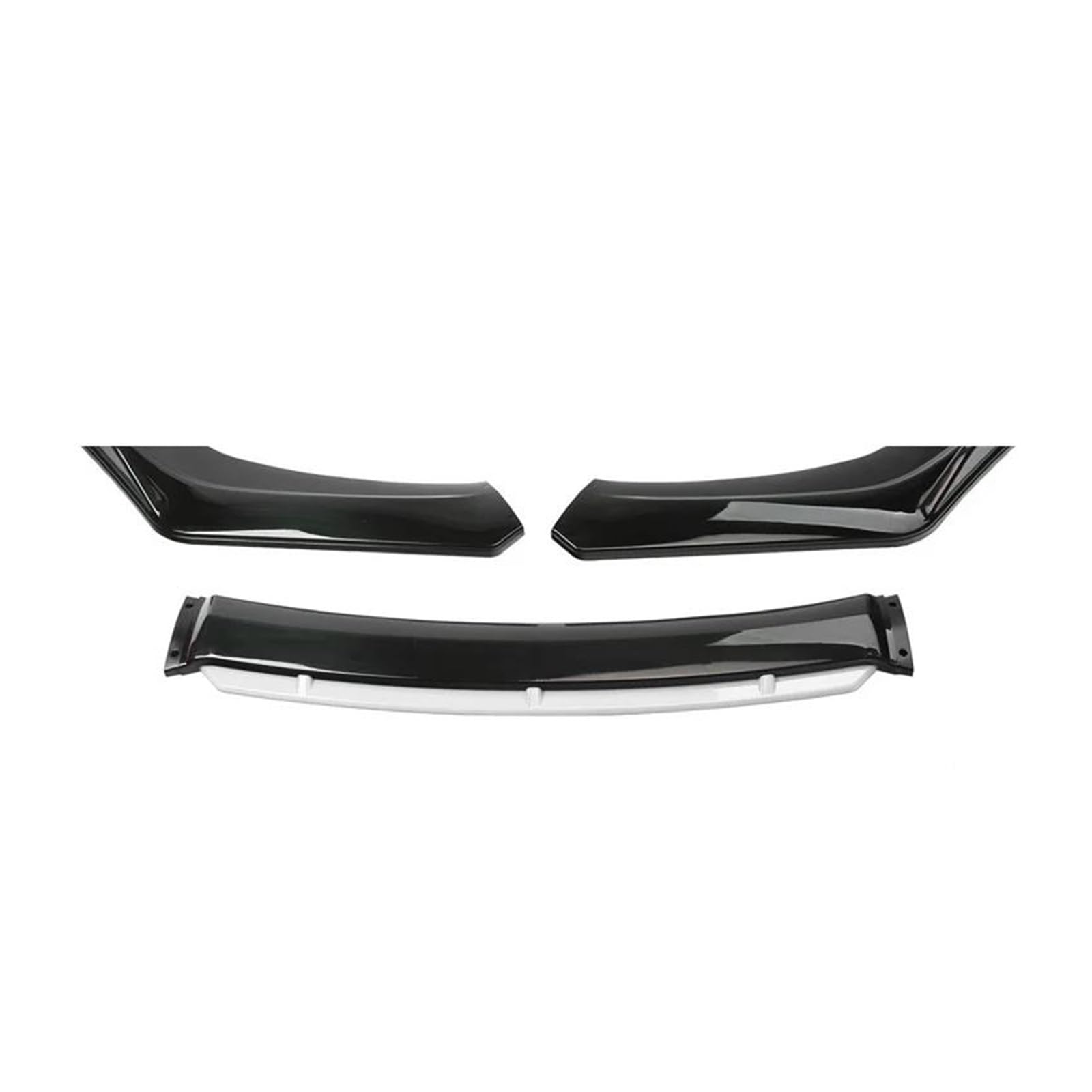 Frontspoiler 4 STÜCKE Universal Auto Frontstoßstange Lip Body Kit Vorne Unten Kinn Stoßstange Abdeckung Lippe Frontspoiler Spoiler Canard Splitter Diffusor Spoilerlippe(Black with White) von ODKBFG